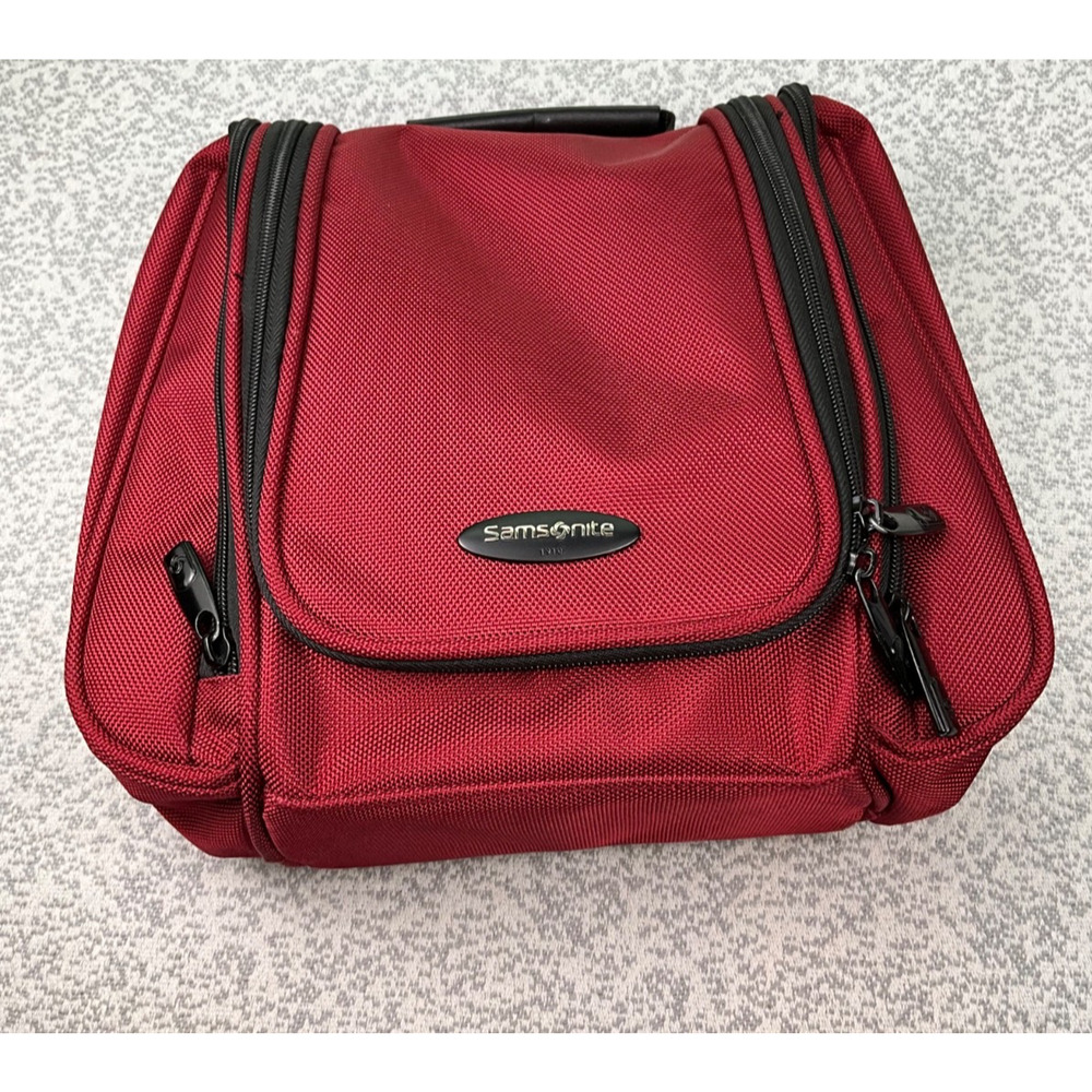 Samsonite *RARE Burgundy Vertical Hanging Toiletry Kit Deluxe Travel Unused